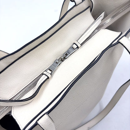 Prada Vitello Phenix Calfskin White Tote Bag Silver — view 8