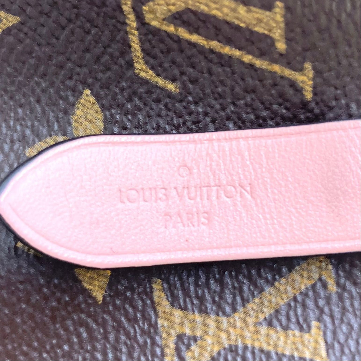 Louis Vuitton Monogram Enabled Leather Brown Light Pink Shoulder Bag Gold — view 4