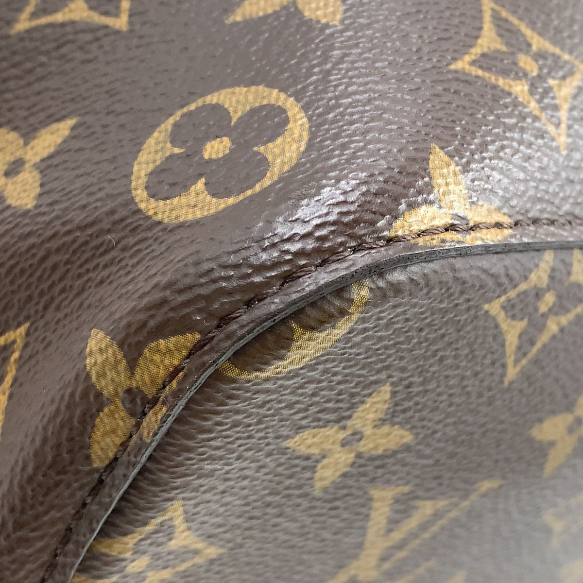 Louis Vuitton Monogram Enabled Leather Brown Light Pink Shoulder Bag Gold — view 6
