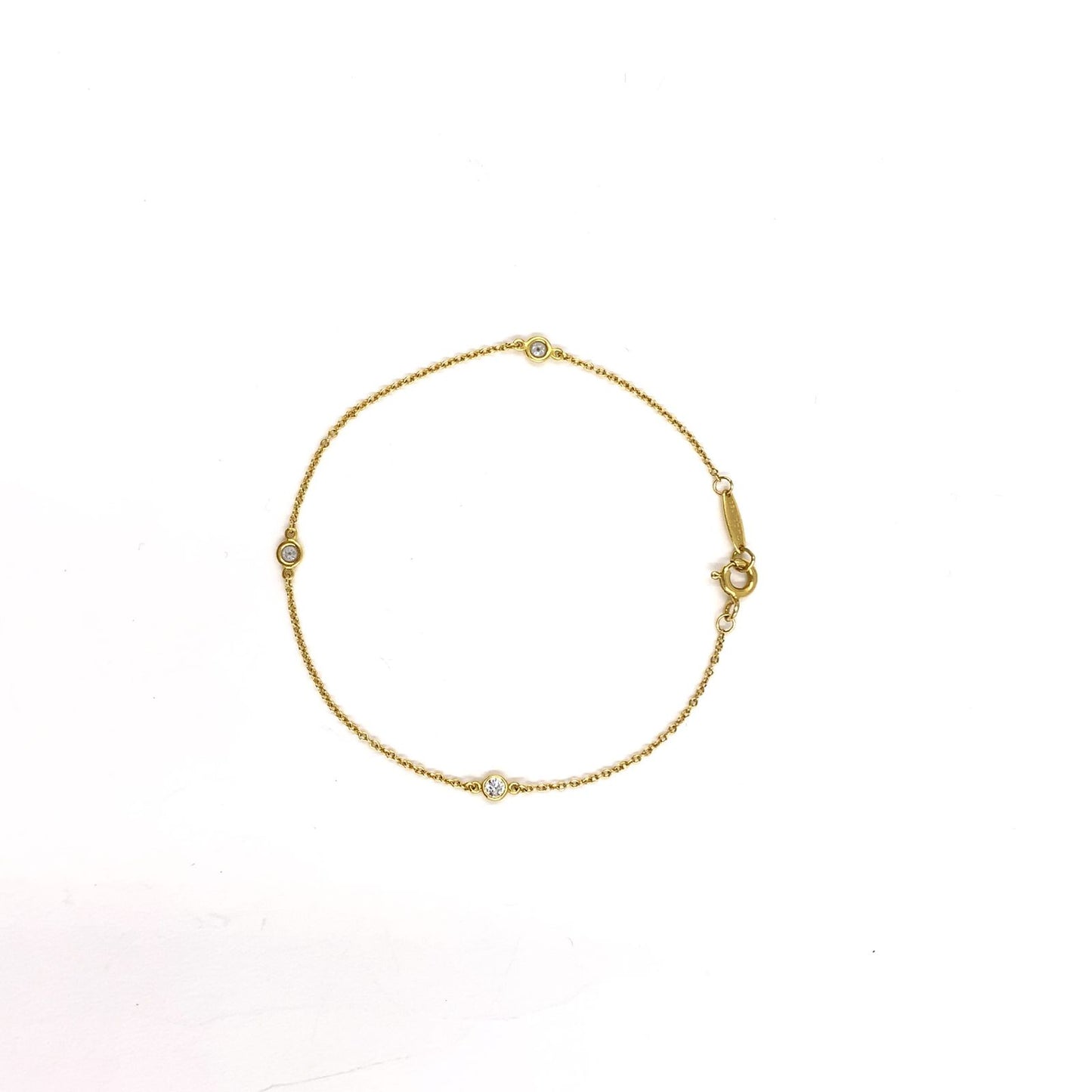 Tiffany & Co Diamond by the Yard 18K Gold Yellow Clear Bracelet — view 3
