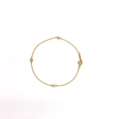 Tiffany & Co Diamond by the Yard 18K Gold Yellow Clear Bracelet — view 3