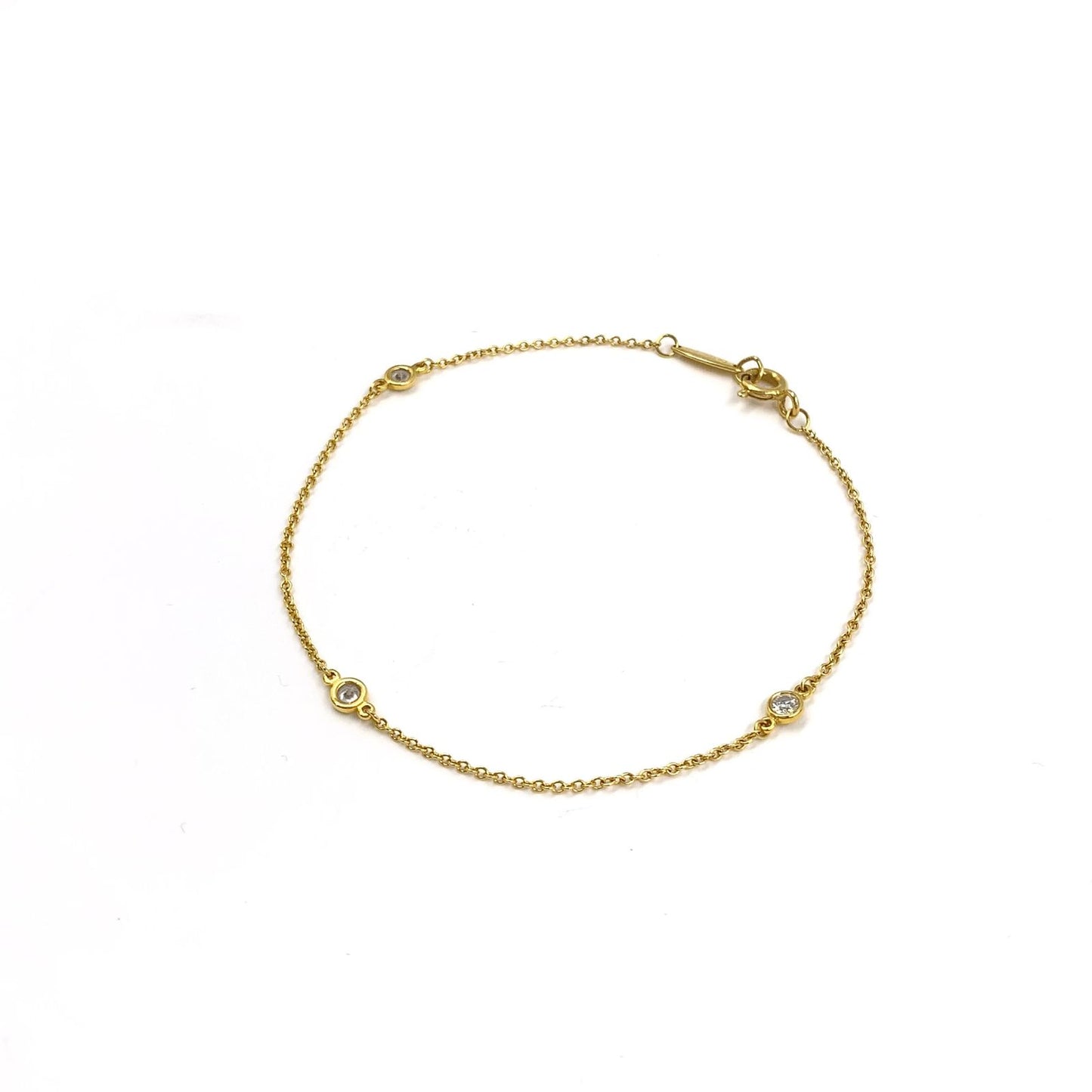 Tiffany & Co Diamond by the Yard 18K Gold Yellow Clear Bracelet — view 2