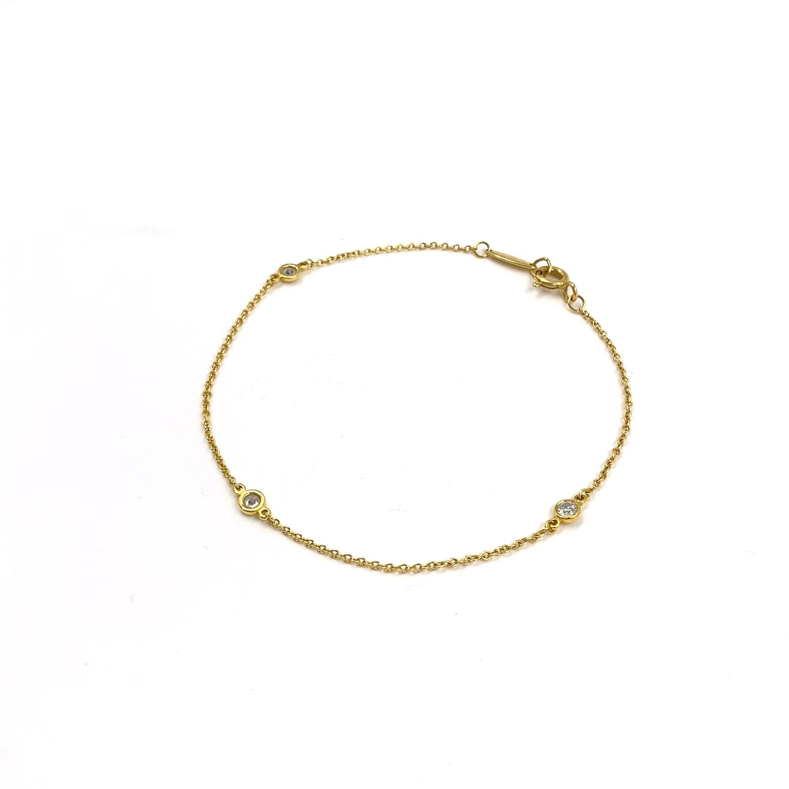 Tiffany & Co Diamond by the Yard 18K Gold Yellow Clear Bracelet — view 2