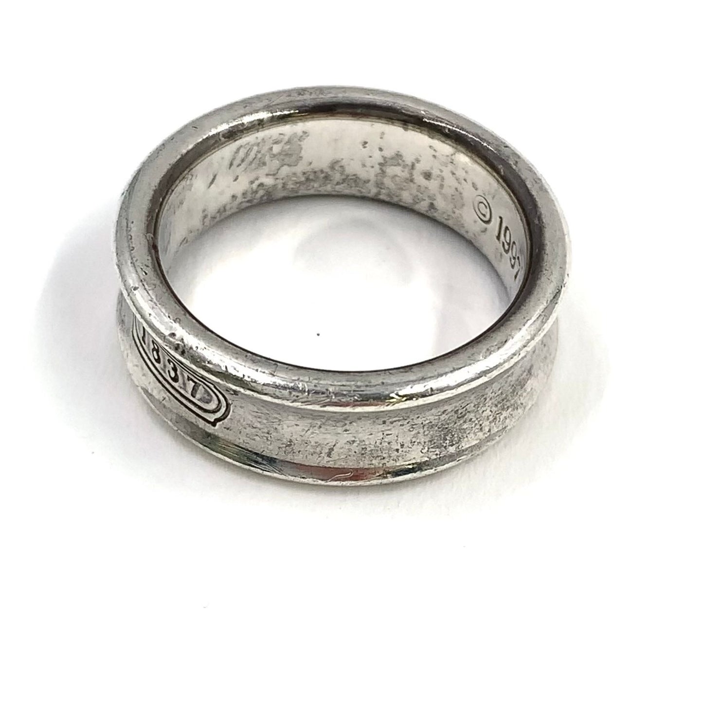 Tiffany & Co 1837 Narrow Silver Ring — view 7