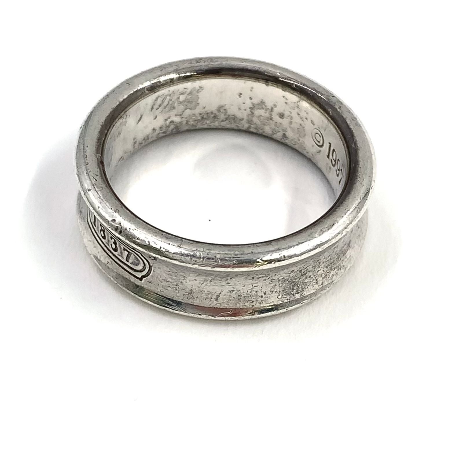 Tiffany & Co 1837 Narrow Silver Ring — view 7