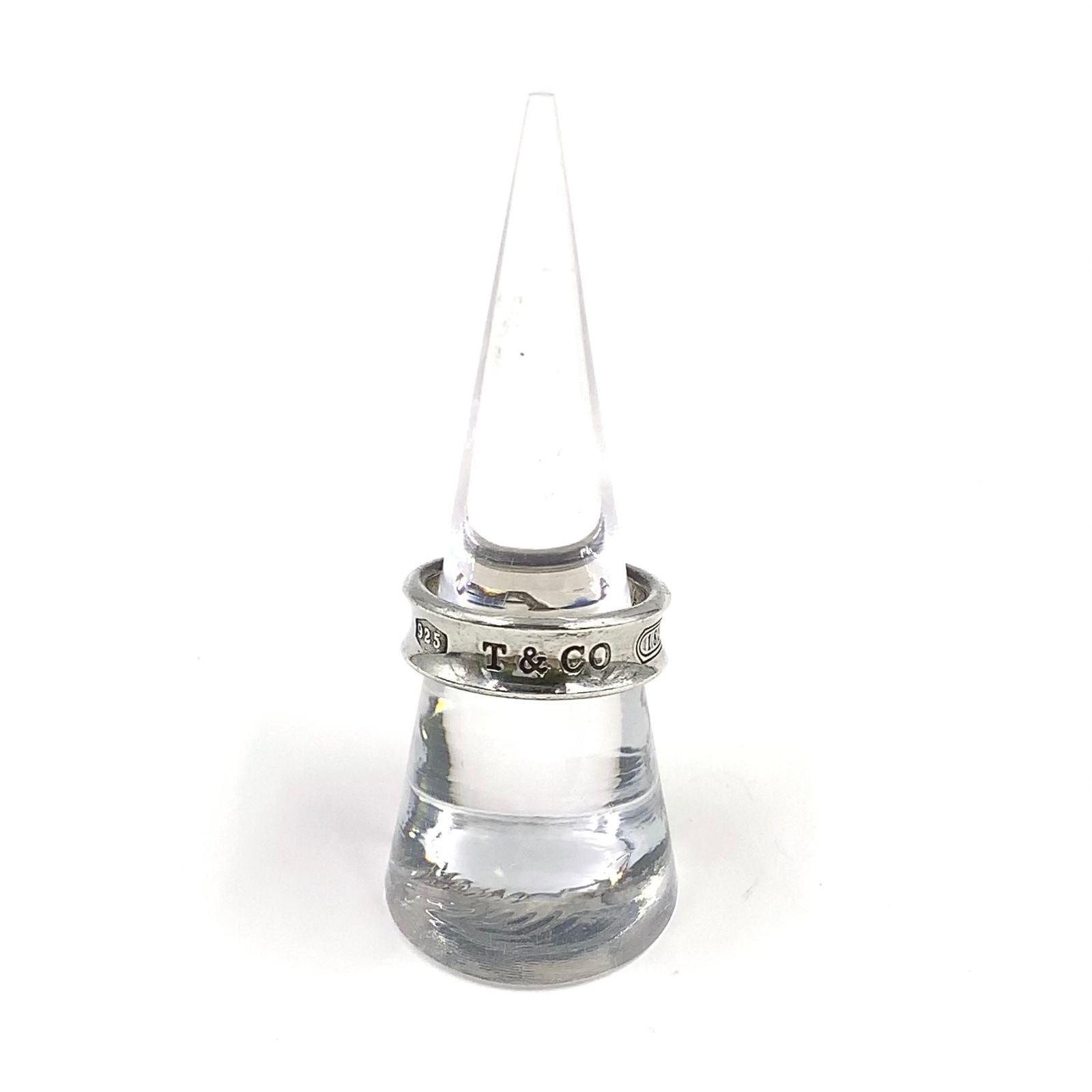 Tiffany & Co 1837 Narrow Silver Ring — view 5