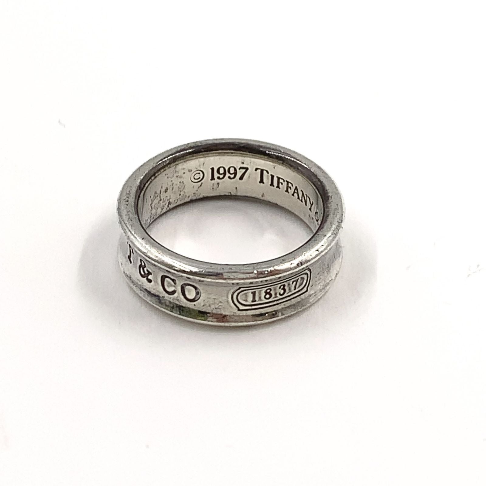 Tiffany & Co 1837 Narrow Silver Ring — view 2