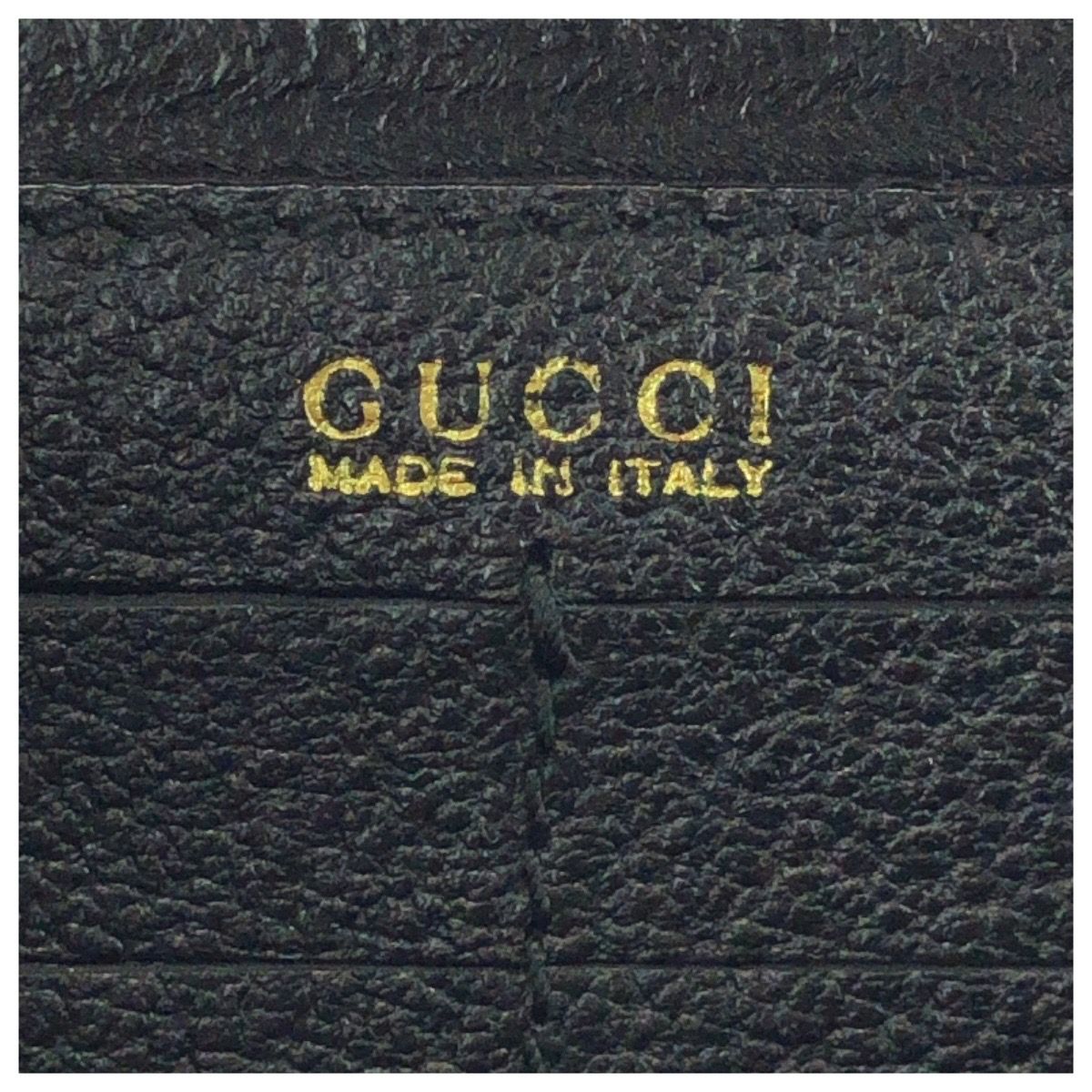 Gucci Vintage Bamboo 2-Way Black Gold Suede Leather Wallet on Chain Shoulder Bag — view 5