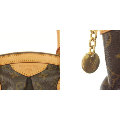 Louis Vuitton Monogram Tivoli PM Handbag Canvas Logo All Over Pattern Brown — view 8