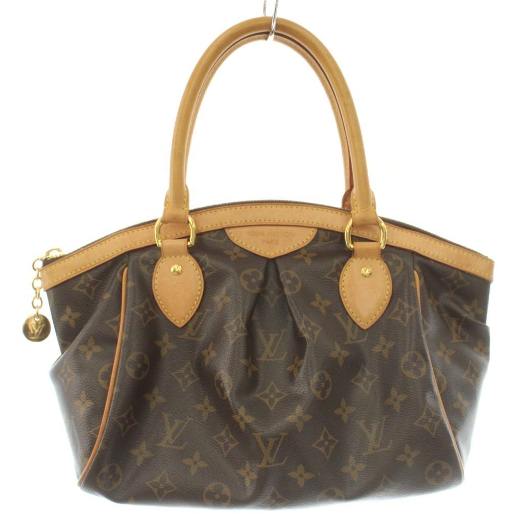 Louis Vuitton Monogram Tivoli PM Handbag Canvas Logo All Over Pattern Brown