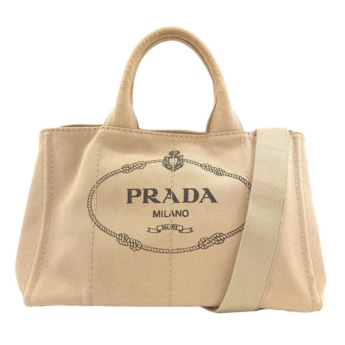 Prada Canapa 2-Way Handbag Canvas