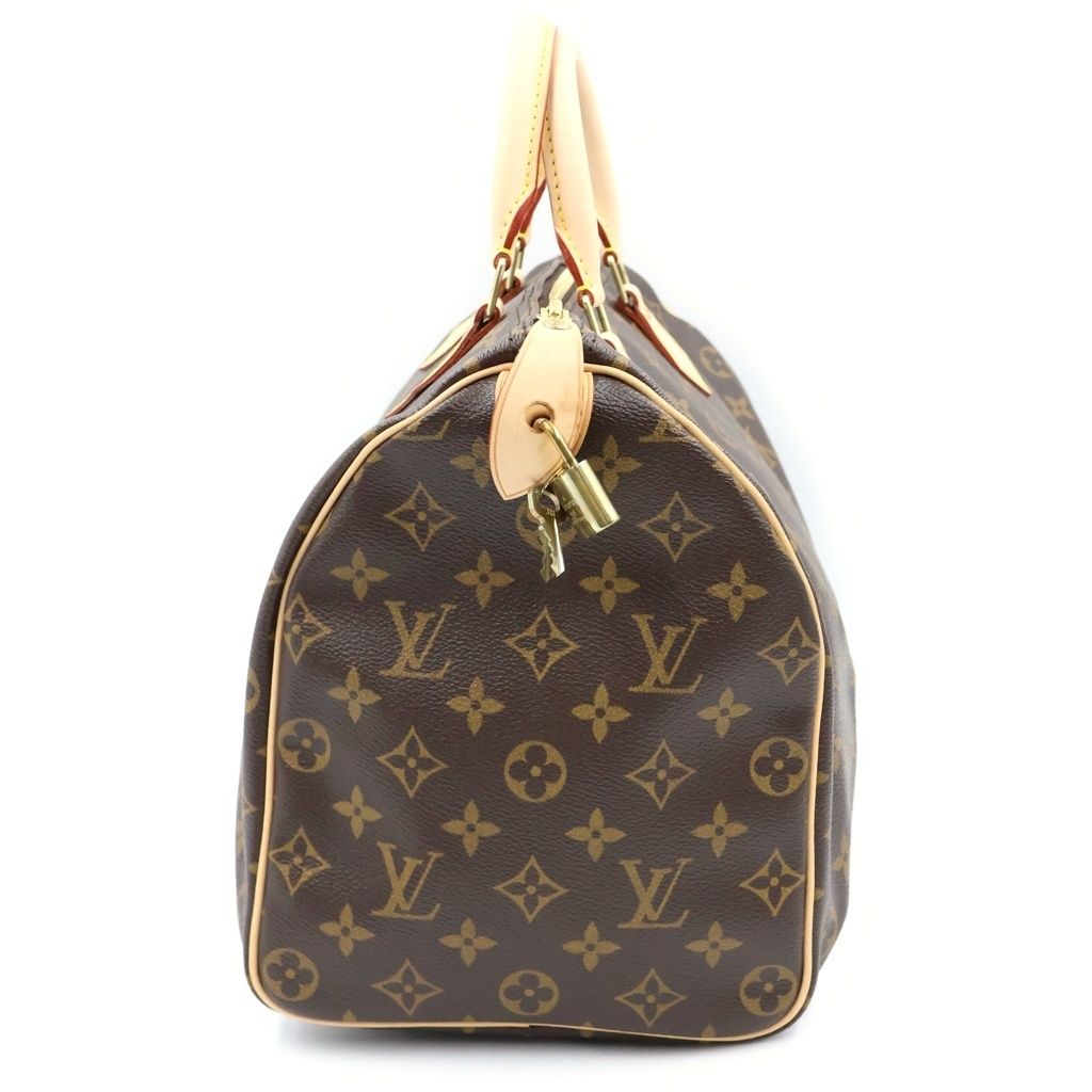 Louis Vuitton Monogram Speedy 35 Handbag Brown — view 3