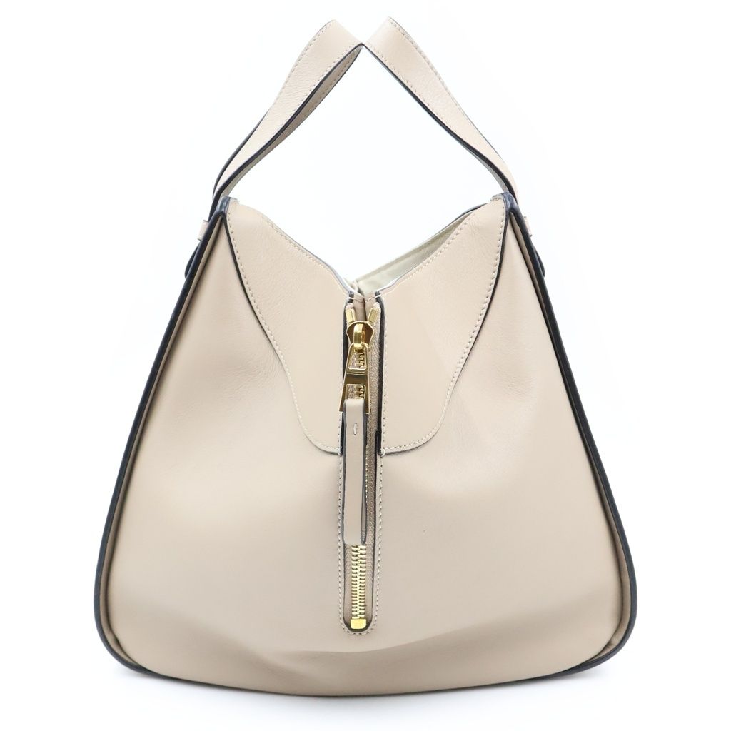 Loewe Hammock Small 2-Way Shoulder Bag Beige Leather Gold — view 3