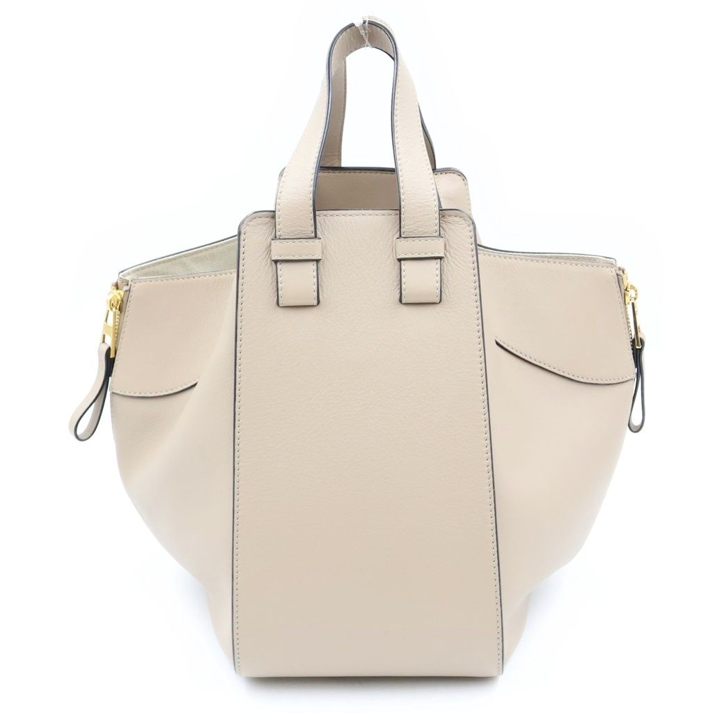 Loewe Hammock Small 2-Way Shoulder Bag Beige Leather Gold — view 2