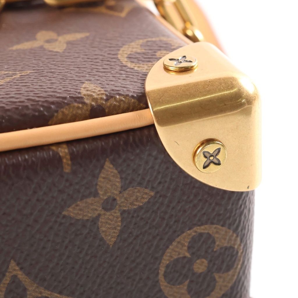 Louis Vuitton Monogram Mini Soft Trunk 2-Way Shoulder Bag Brown Leather Gold — view 6