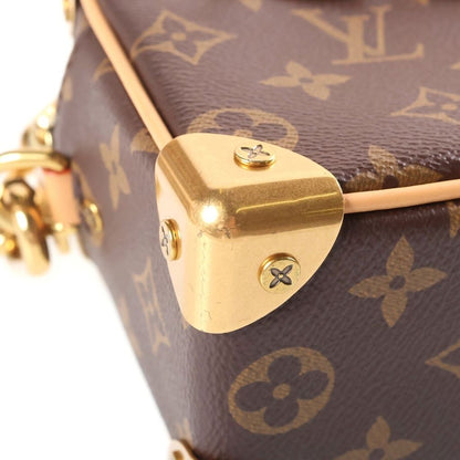 Louis Vuitton Monogram Mini Soft Trunk 2-Way Shoulder Bag Brown Leather Gold — view 5