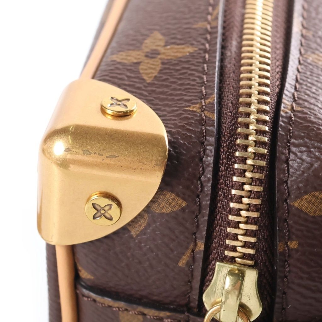 Louis Vuitton Monogram Mini Soft Trunk 2-Way Shoulder Bag Brown Leather Gold — view 7