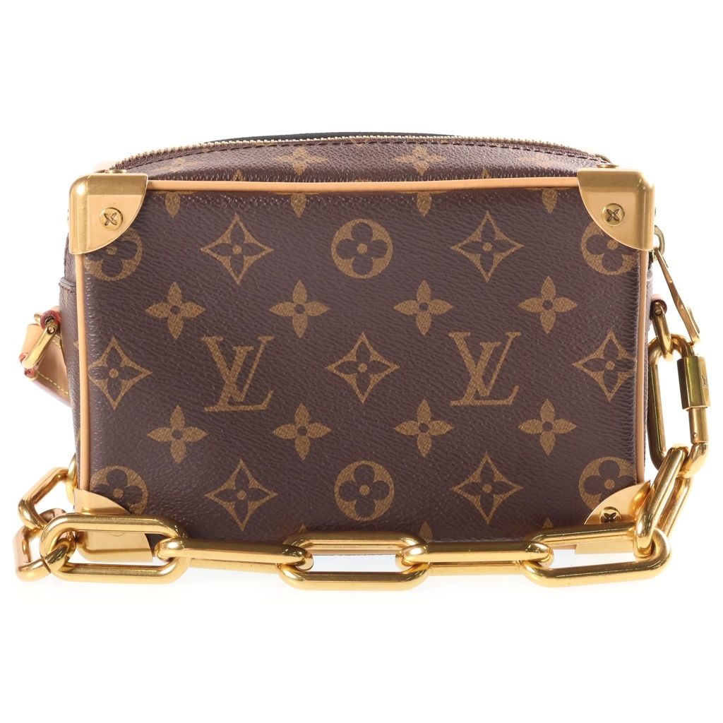 Louis Vuitton Monogram Mini Soft Trunk 2-Way Shoulder Bag Brown Leather Gold — view 2
