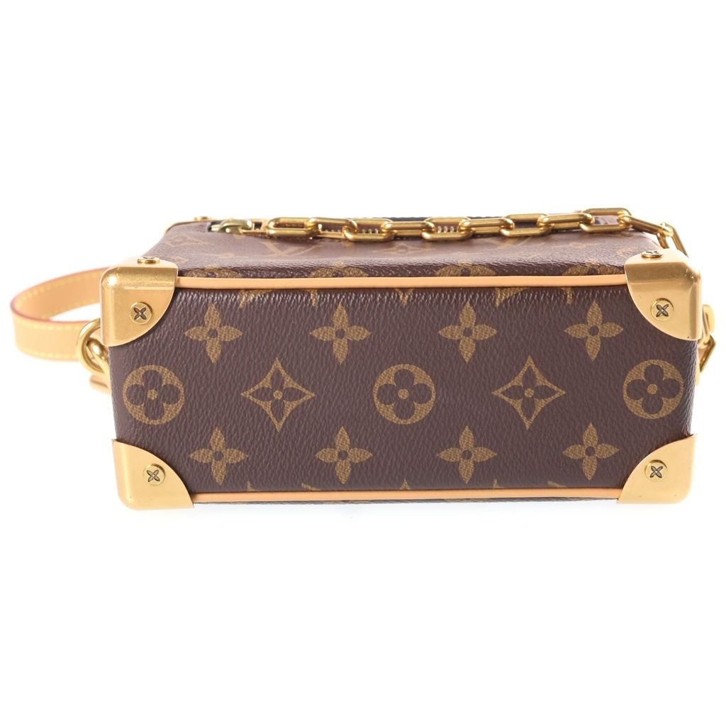Louis Vuitton Monogram Mini Soft Trunk 2-Way Shoulder Bag Brown Leather Gold — view 4