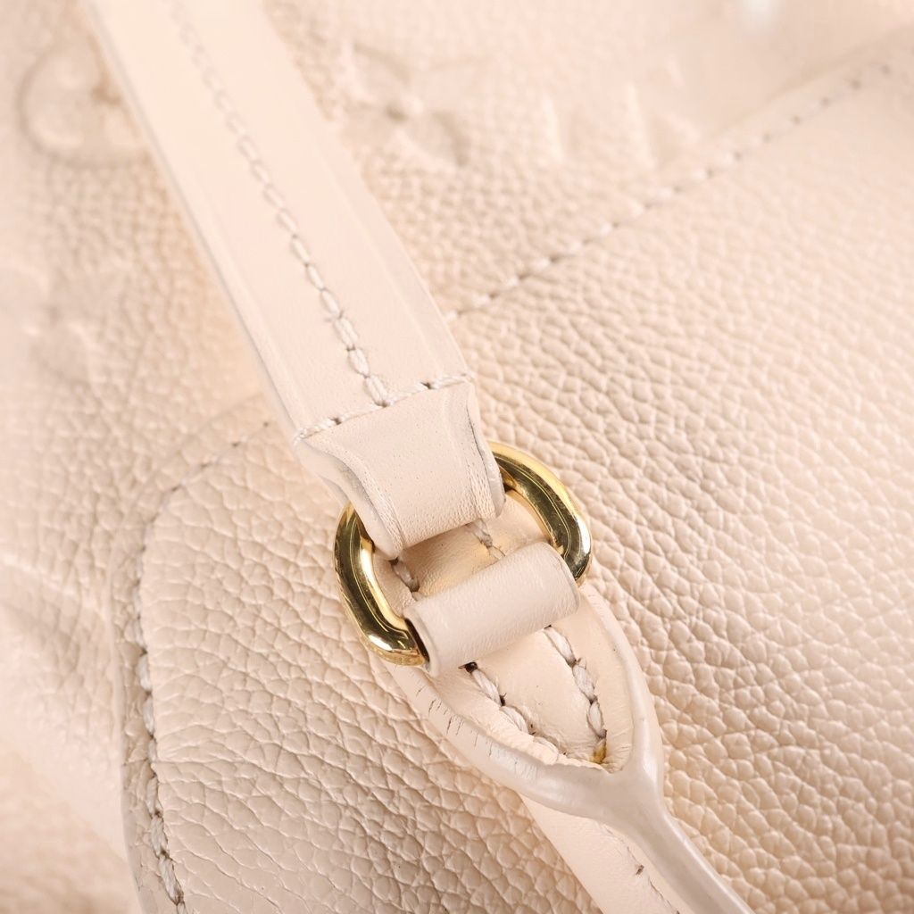Louis Vuitton Monogram Empreinte Montsouris PM Cream Backpack Ivory Leather Gold — view 8