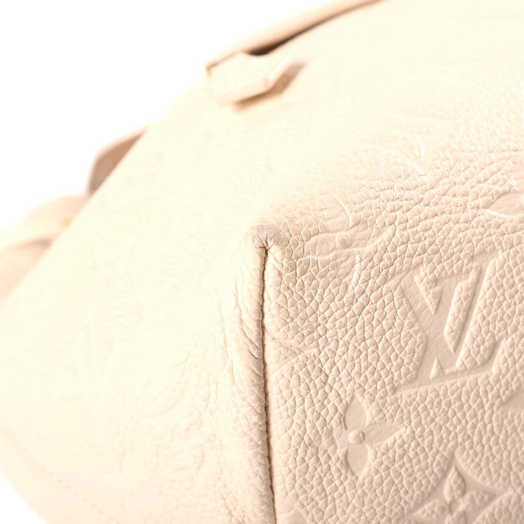 Louis Vuitton Monogram Empreinte Montsouris PM Cream Backpack Ivory Leather Gold — view 5