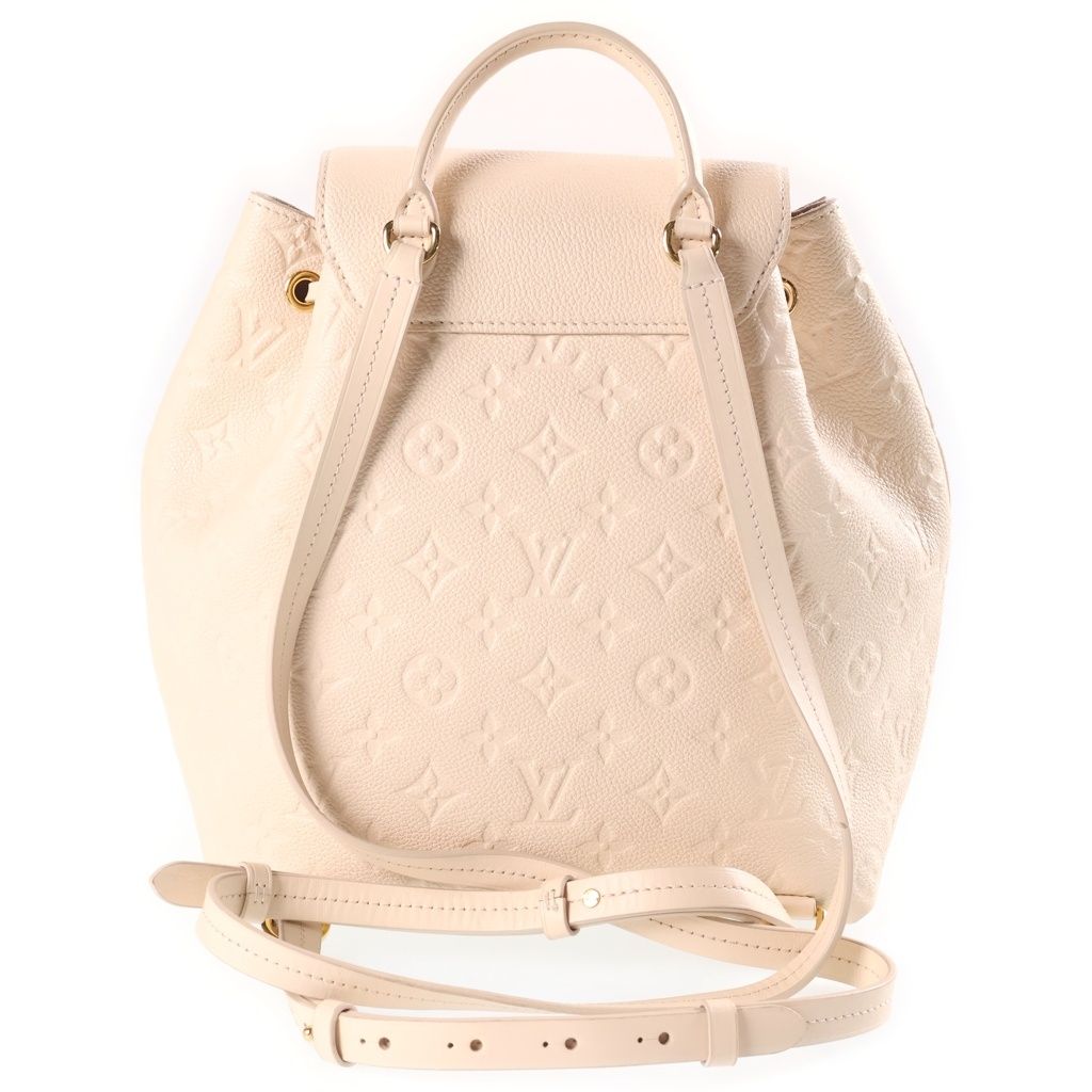 Louis Vuitton Monogram Empreinte Montsouris PM Cream Backpack Ivory Leather Gold — view 2