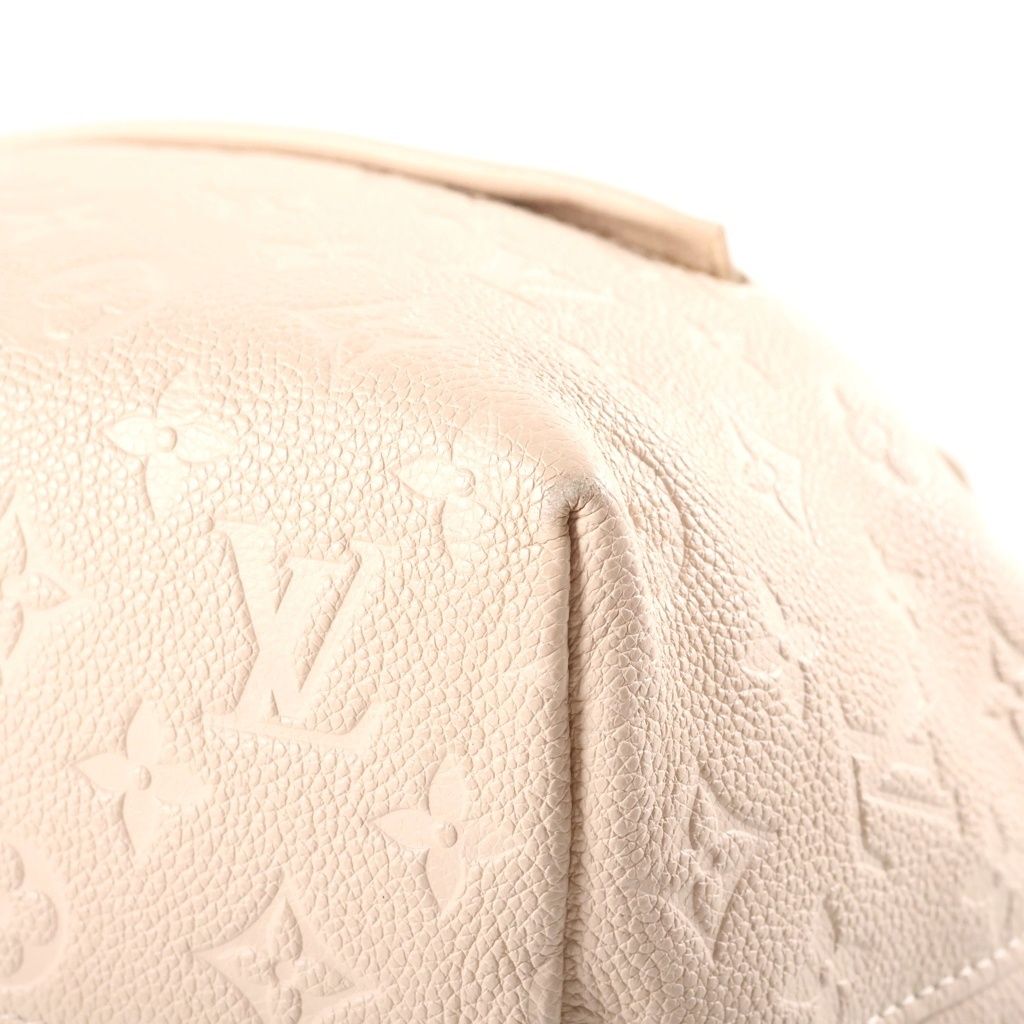 Louis Vuitton Monogram Empreinte Montsouris PM Cream Backpack Ivory Leather Gold — view 6