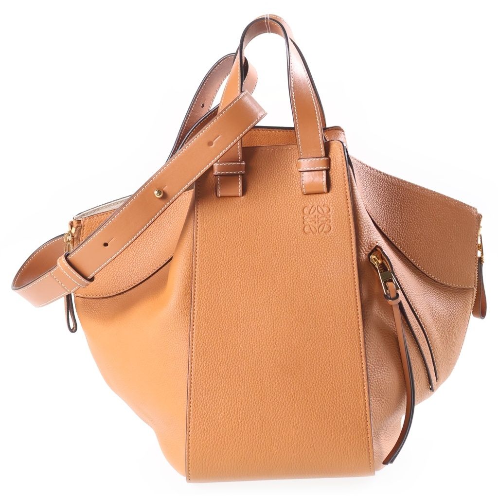 Loewe Hammock Shoulder Bag Brown Leather Gold