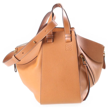 Loewe Hammock Shoulder Bag Brown Leather Gold