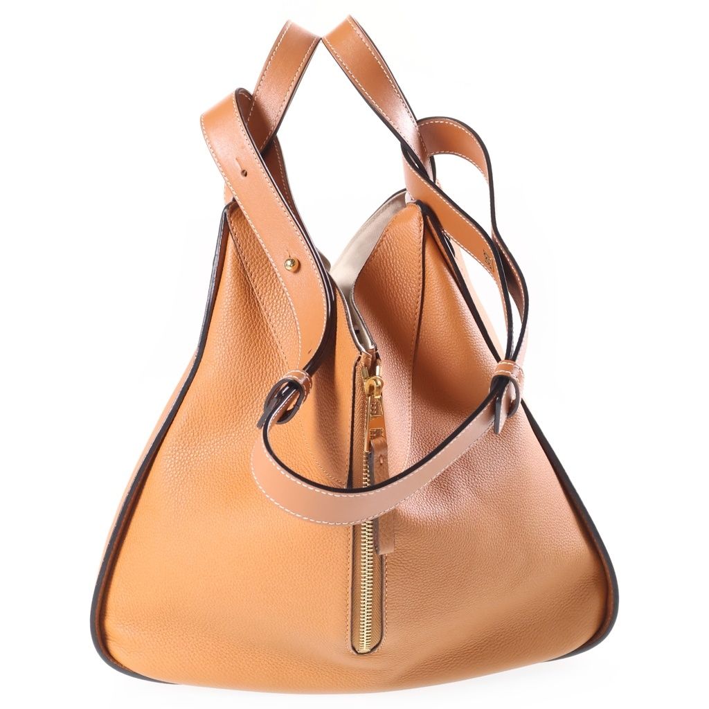 Loewe Hammock Shoulder Bag Brown Leather Gold — view 3