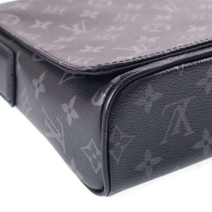 Louis Vuitton Monogram Eclipse District PM Shoulder Bag Black Leather Silver — view 5