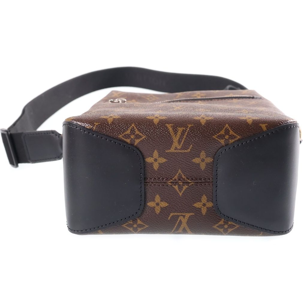 Louis Vuitton Monogram Macassar Torres PM Shoulder Bag Brown Black Leather — view 4