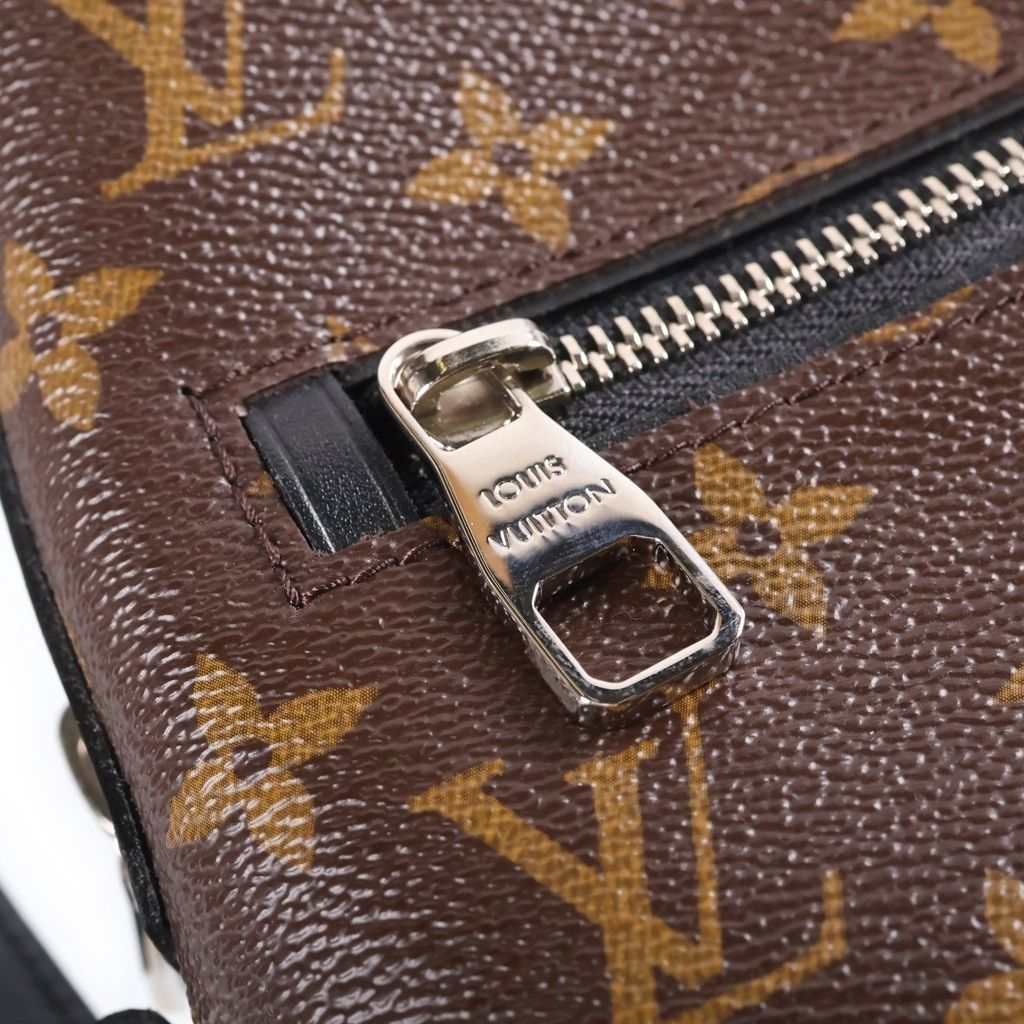 Louis Vuitton Monogram Macassar Torres PM Shoulder Bag Brown Black Leather — view 6