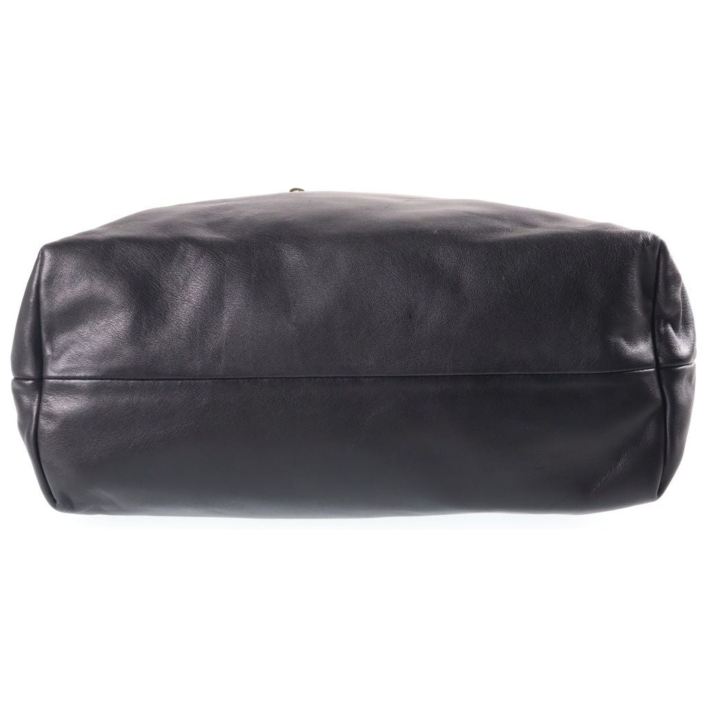 Prada Soft Calf Leather 2-Way Handbag Black — view 4