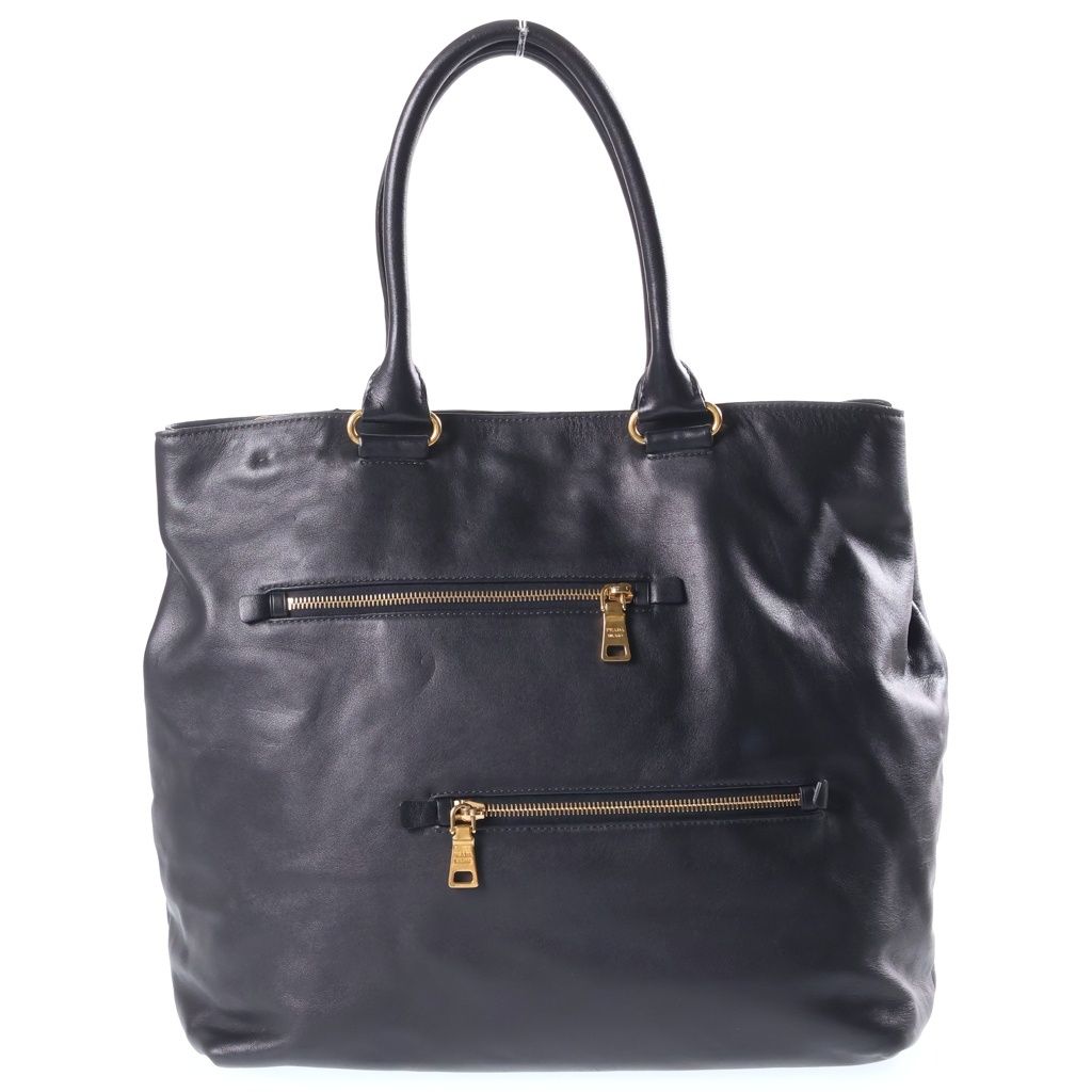 Prada Soft Calf Leather 2-Way Handbag Black — view 2