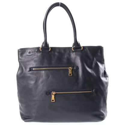 Prada Soft Calf Leather 2-Way Handbag Black — view 2