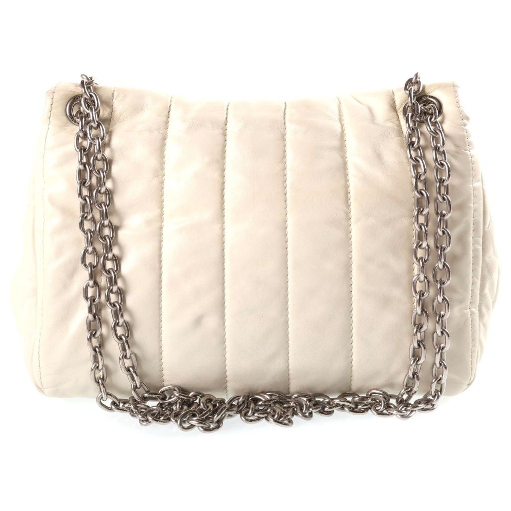 Balenciaga Monaco XS Leather Chain Shoulder Bag White — view 2
