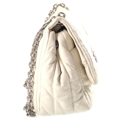 Balenciaga Monaco XS Leather Chain Shoulder Bag White — view 3