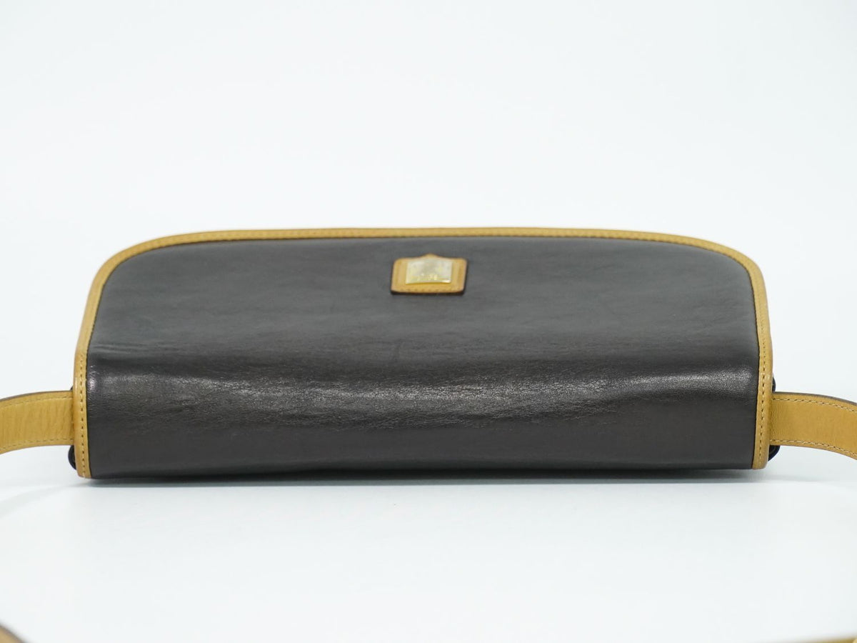 Celine Leather Shoulder Bag Pochette Black — view 5
