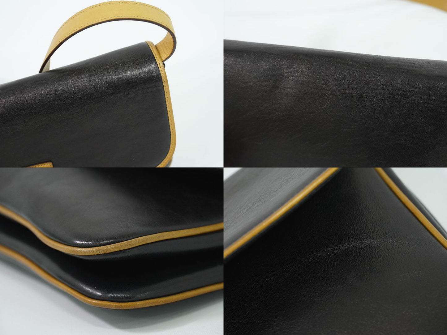 Celine Leather Shoulder Bag Pochette Black — view 7