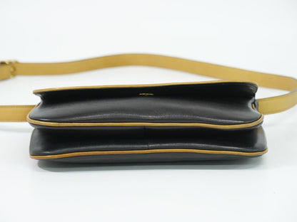 Celine Leather Shoulder Bag Pochette Black — view 3