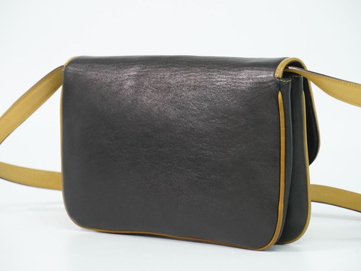 Celine Leather Shoulder Bag Pochette Black — view 2
