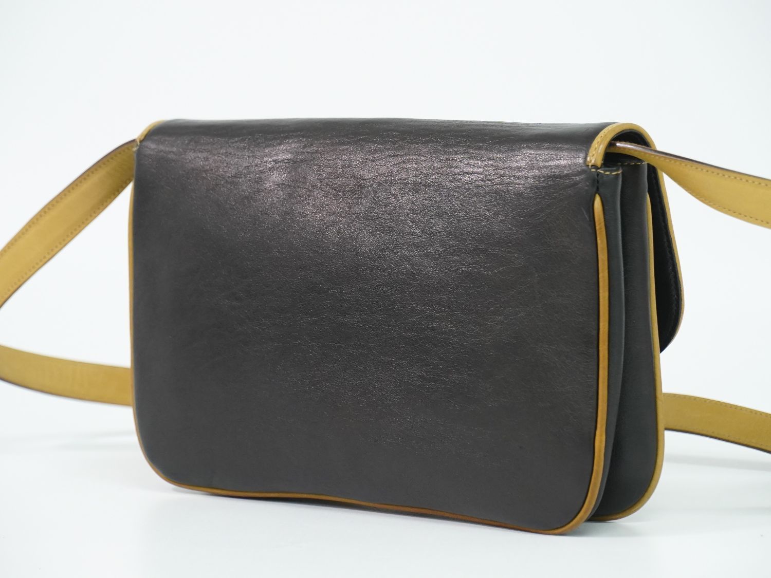 Celine Leather Shoulder Bag Pochette Black — view 2