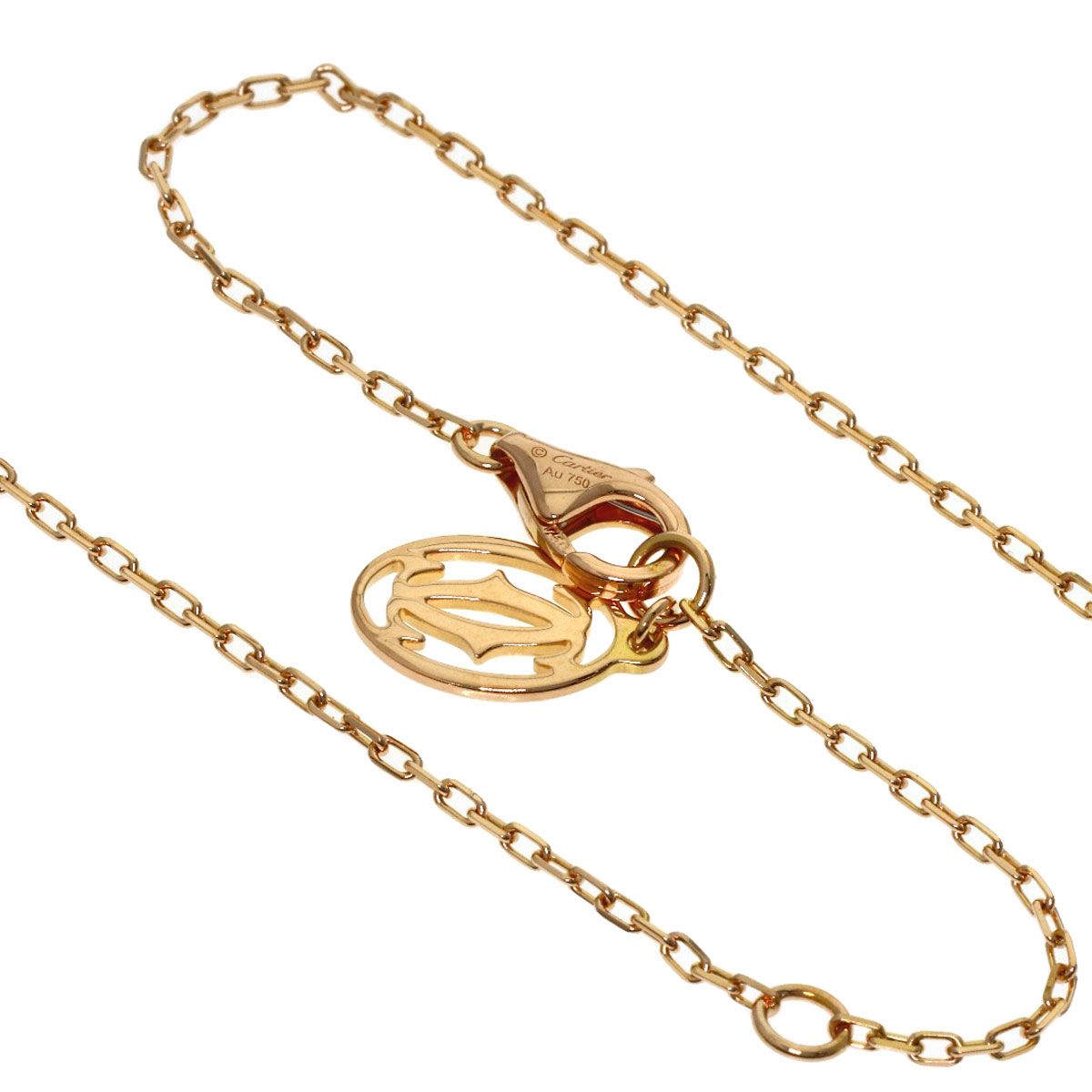 Cartier d'Amour Diamants Legers Pink Sapphire Necklace 18K Gold — view 3
