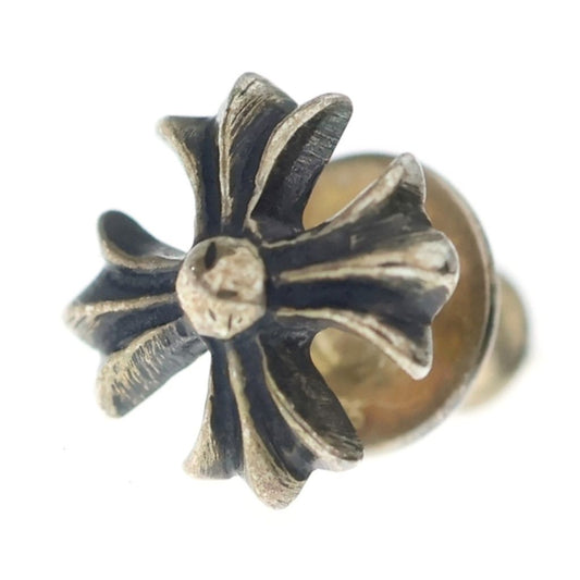 Chrome Hearts No2 CH Pls CH Plus Stud Earrings Silver