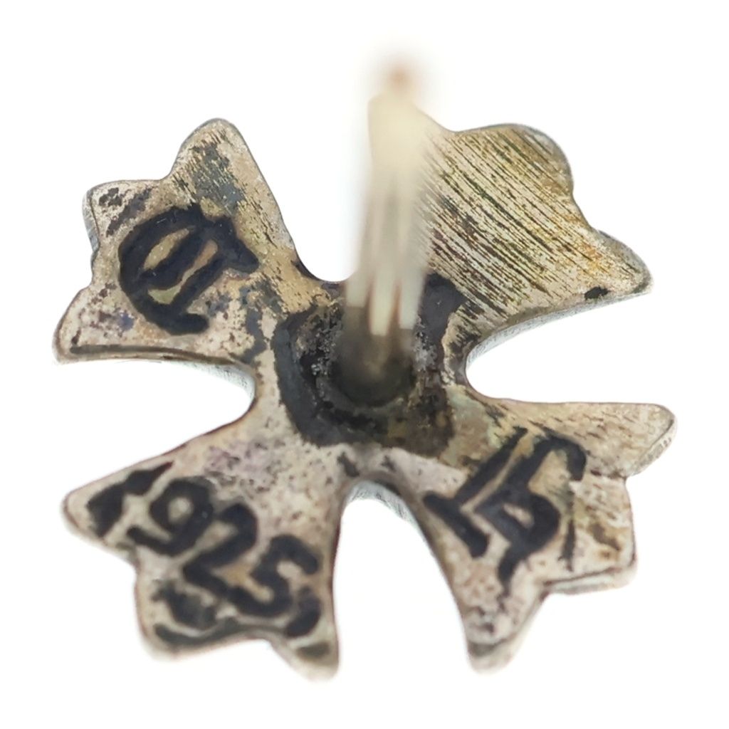 Chrome Hearts No2 CH Pls CH Plus Stud Earrings Silver — view 6