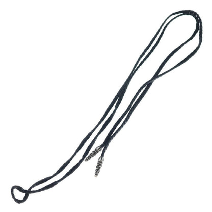 Chrome Hearts Leather Braid Scroll Necklace Braidnecklace Black Silver — view 2