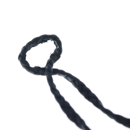 Chrome Hearts Leather Braid Scroll Necklace Braidnecklace Black Silver — view 3