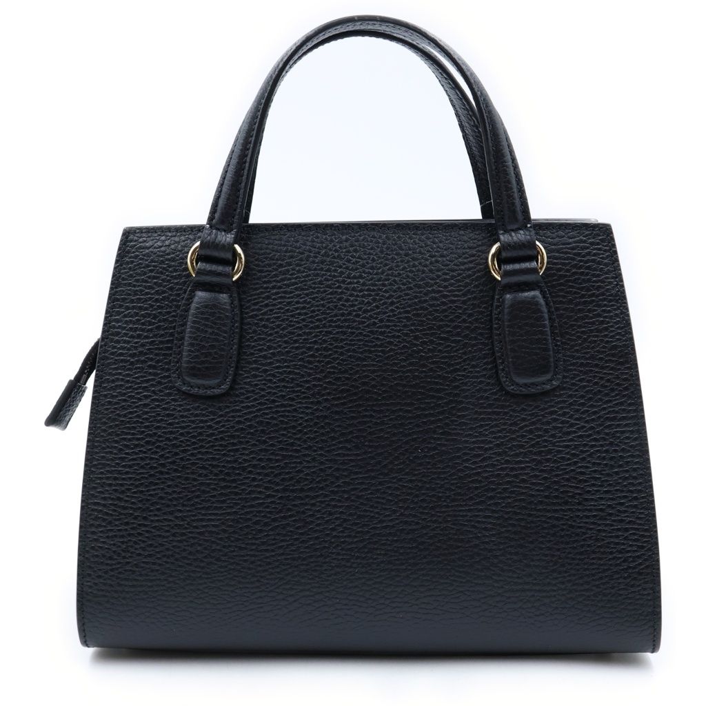 Gucci Interlocking Soho 2-Way Shoulder Bag Black Leather Gold — view 2