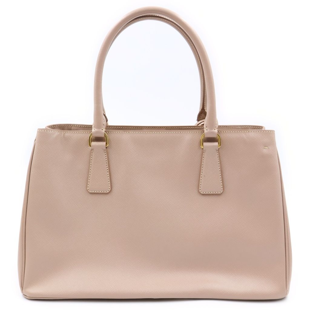 Prada Galleria 2-Way Shoulder Bag Pink Beige Saffiano Leather Gold — view 2